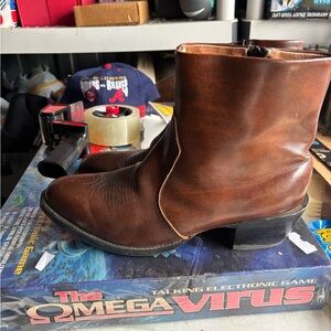 Mens Vintage Cowtown Cowboy boots brown leather mens 9